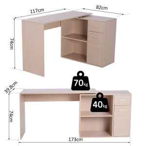Mesa de Oficina YASER en Madera color Blanco