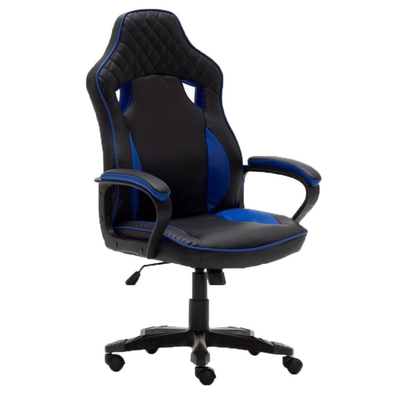 Silla gaming HAMILTON, basculante, en negro y azul