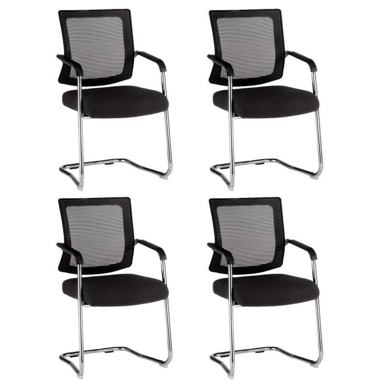 Lote 4 sillas confidente WISTER, en color negro