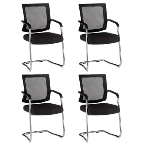 Lote 4 sillas confidente WISTER, en color negro