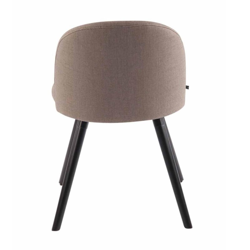 Silla de Confidente MINA, Madera Negra y Tela Negra