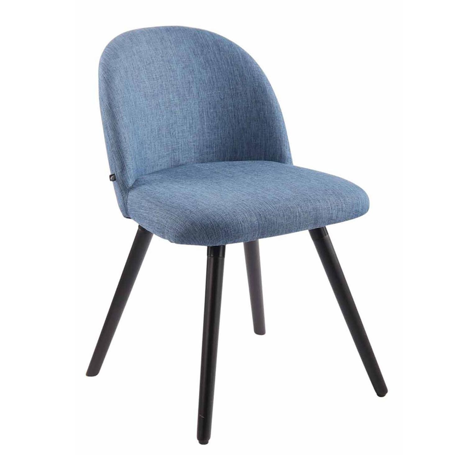 Silla de Confidente MINA, Exclusivo Diseño, Estructura en Madera Negra, Tela Negra