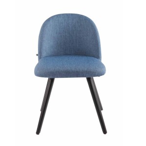 Silla de Confidente MINA, Madera Negra y Tela Negra