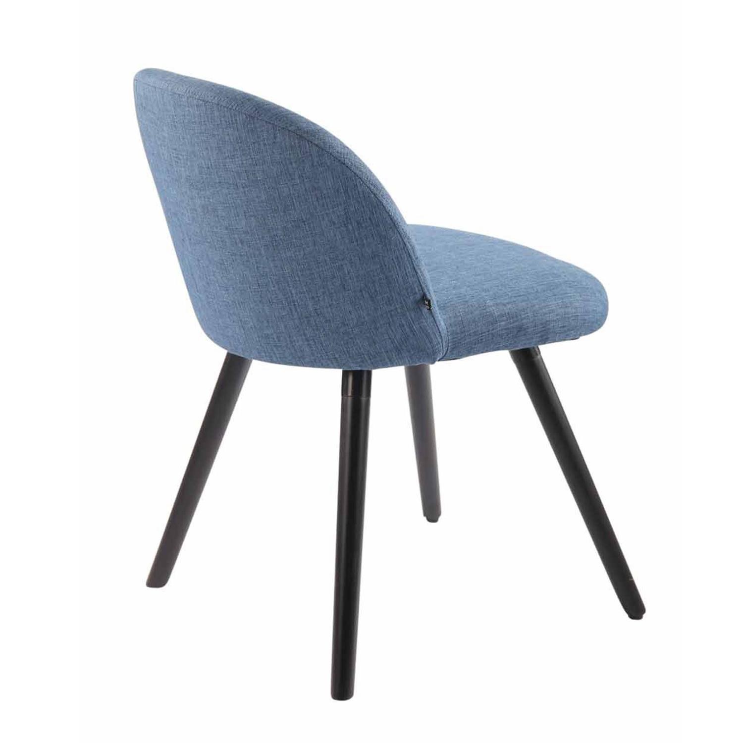 Silla de Confidente MINA, Exclusivo Diseño, Estructura en Madera Negra, Tela Negra