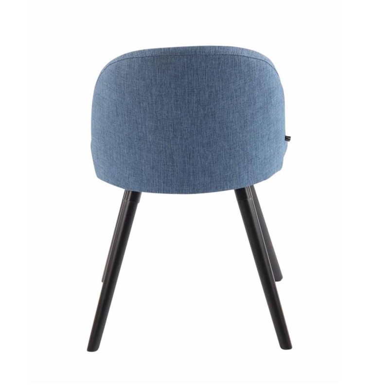 Silla de Confidente MINA, Madera Negra y Tela Negra