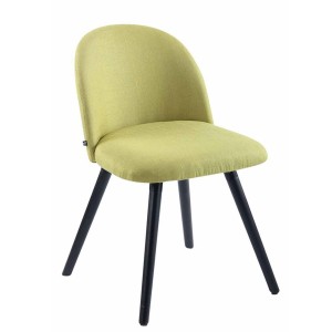 Silla de Confidente MINA, Madera Negra y Tela Negra
