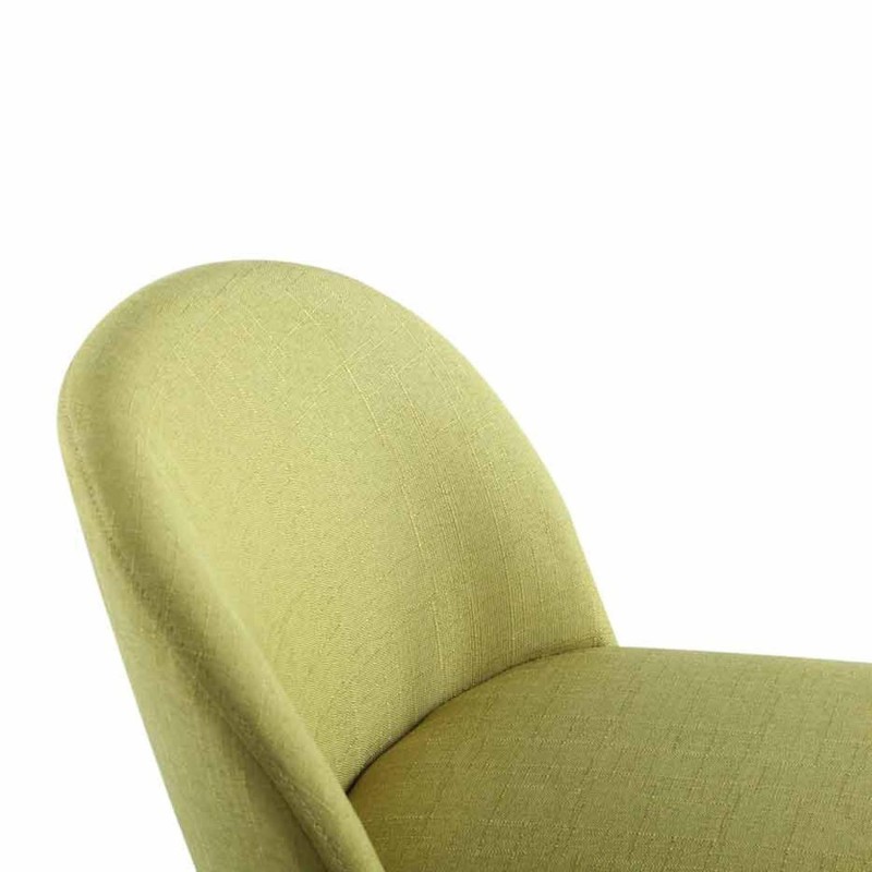 Silla de Confidente MINA, Madera Negra y Tela Negra