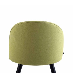 Silla de Confidente MINA, Madera Negra y Tela Negra