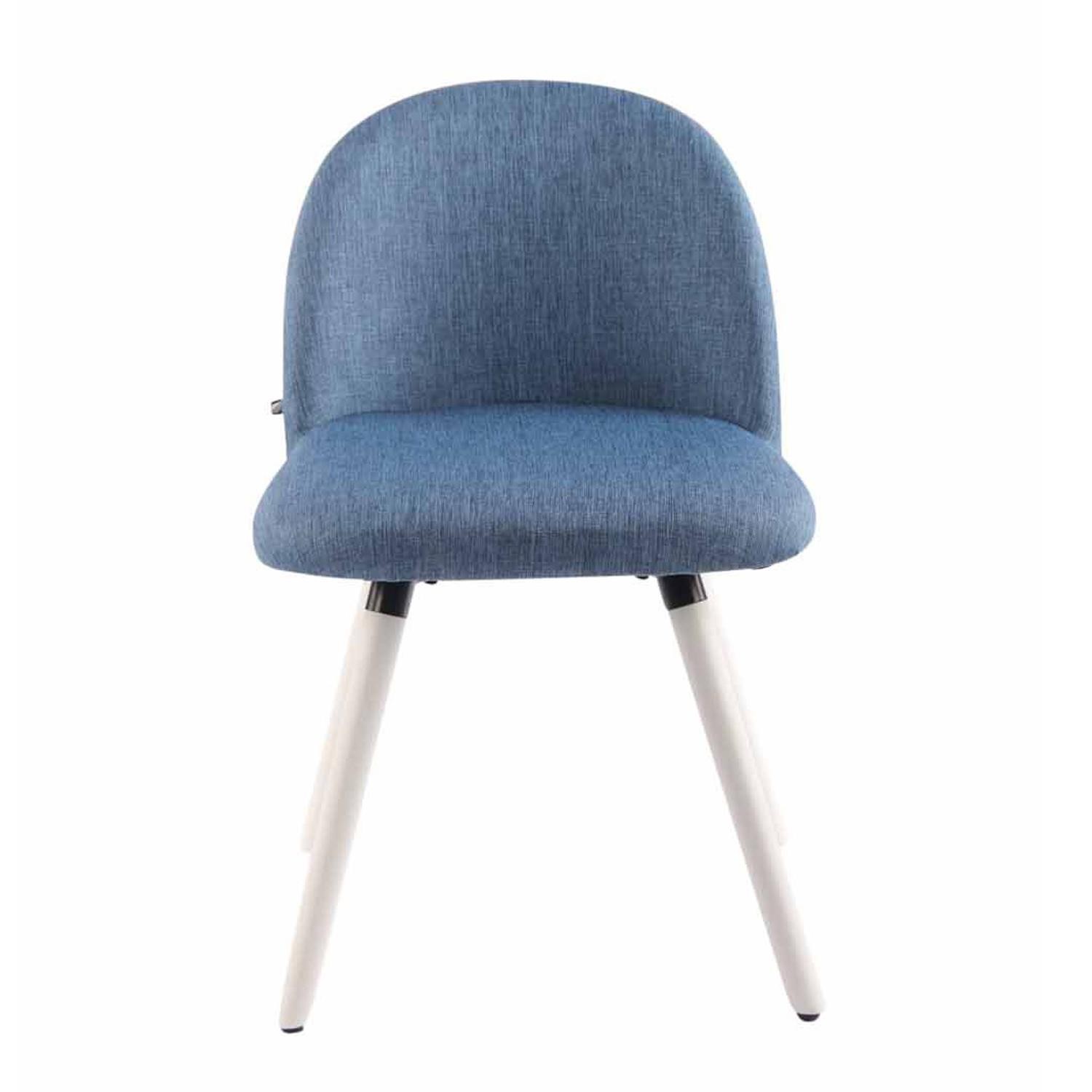 Silla de Confidente MINA, Exclusivo Diseño, Estructura en Madera Blanca, Tela Negra