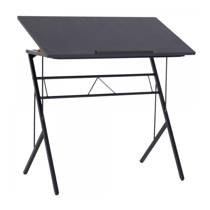 Mesa inclinable BEKIR en Metal y Madera color Negro