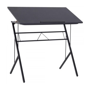 Mesa inclinable BEKIR en Metal y Madera color Negro