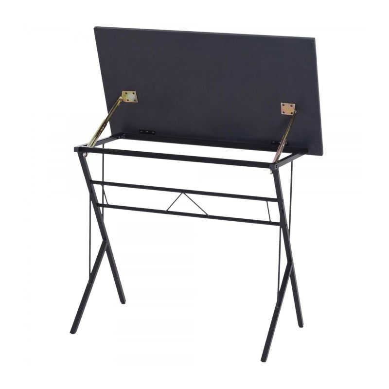 Mesa inclinable BEKIR en Metal y Madera color Negro