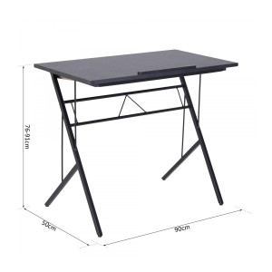 Mesa inclinable BEKIR en Metal y Madera color Negro