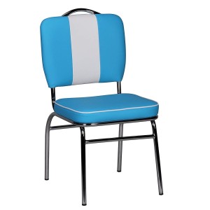 Silla de Confidente FIFTIES en Piel color Azul