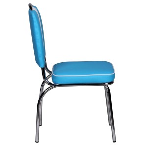 Silla de Confidente FIFTIES en Piel color Azul