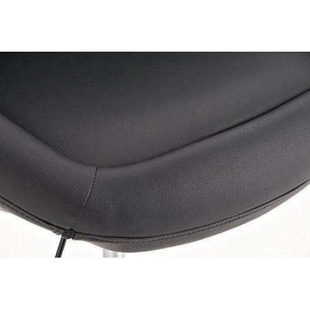 Silla de Diseño VIENA, acolchado, estructura metálica, en piel negro