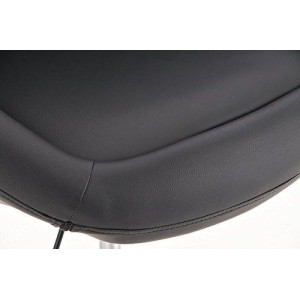 Silla de Diseño VIENA, acolchado, estructura metálica, en piel negro