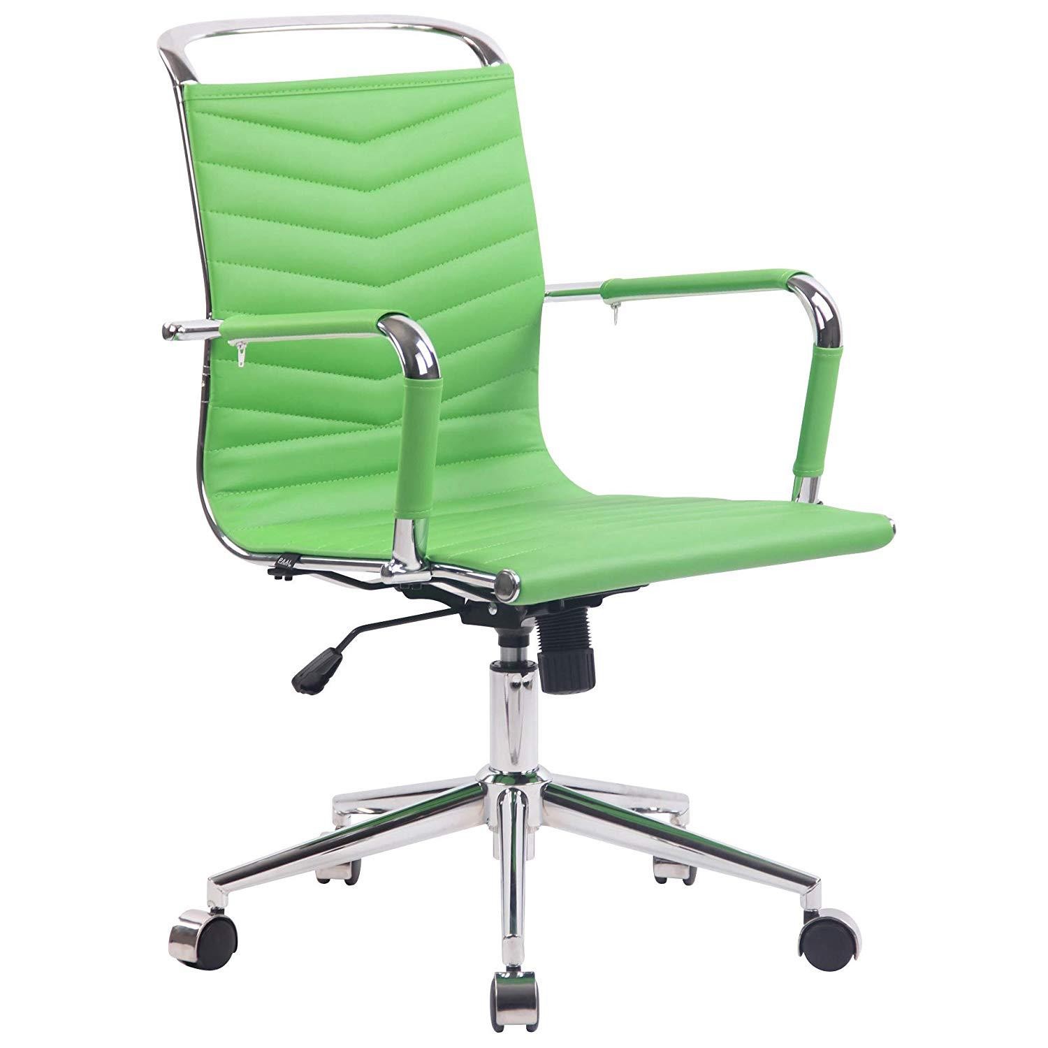 Silla de Oficina SIGRID, Diseño con Elegantes Costuras, en Piel Negra