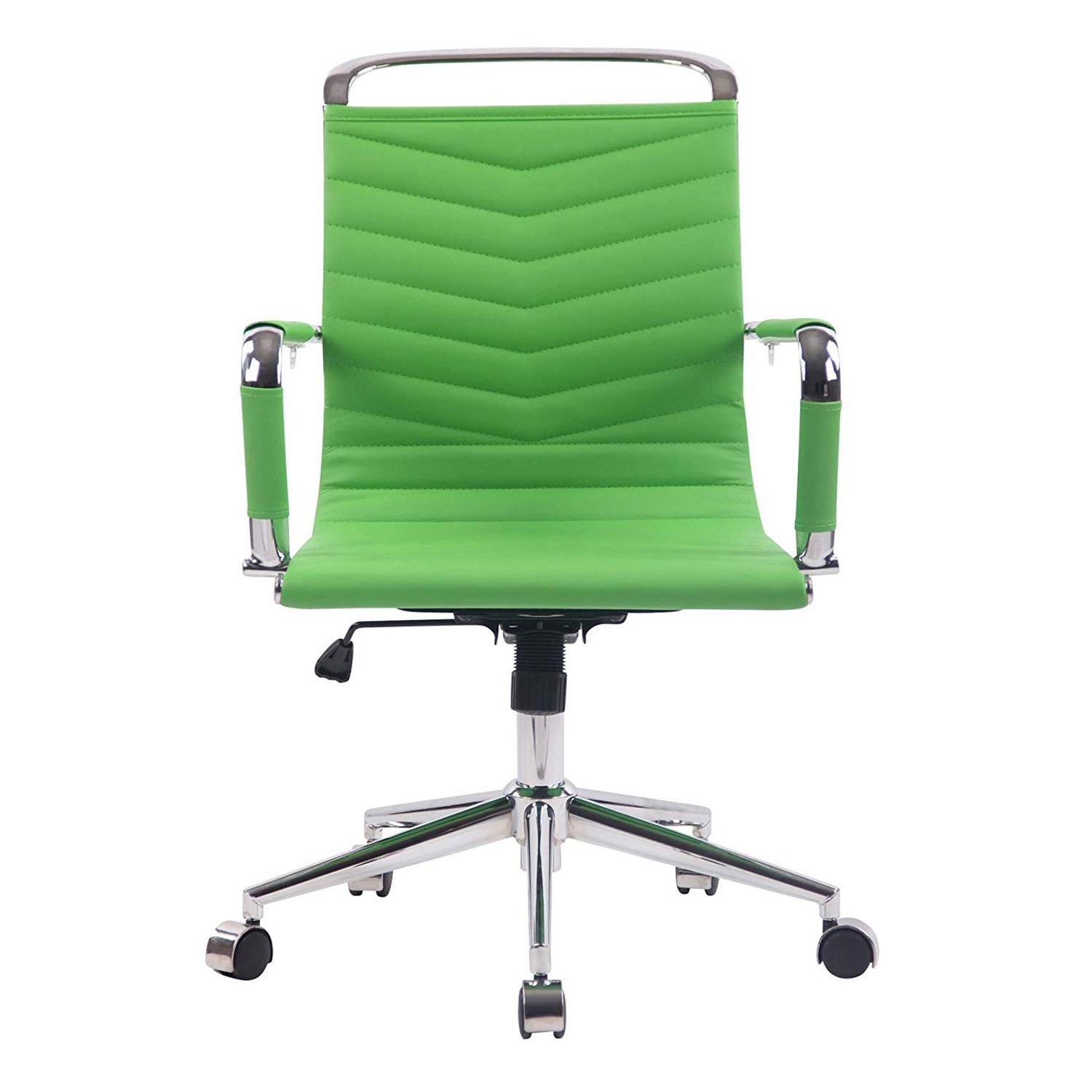 Silla de Oficina SIGRID, Diseño con Elegantes Costuras, en Piel Negra