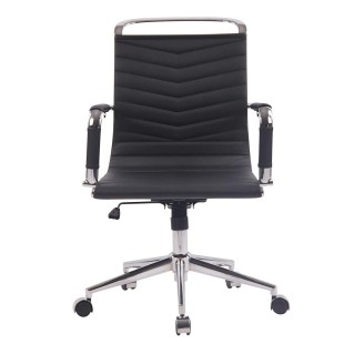 Silla de Oficina SIGRID en Piel Negra 2