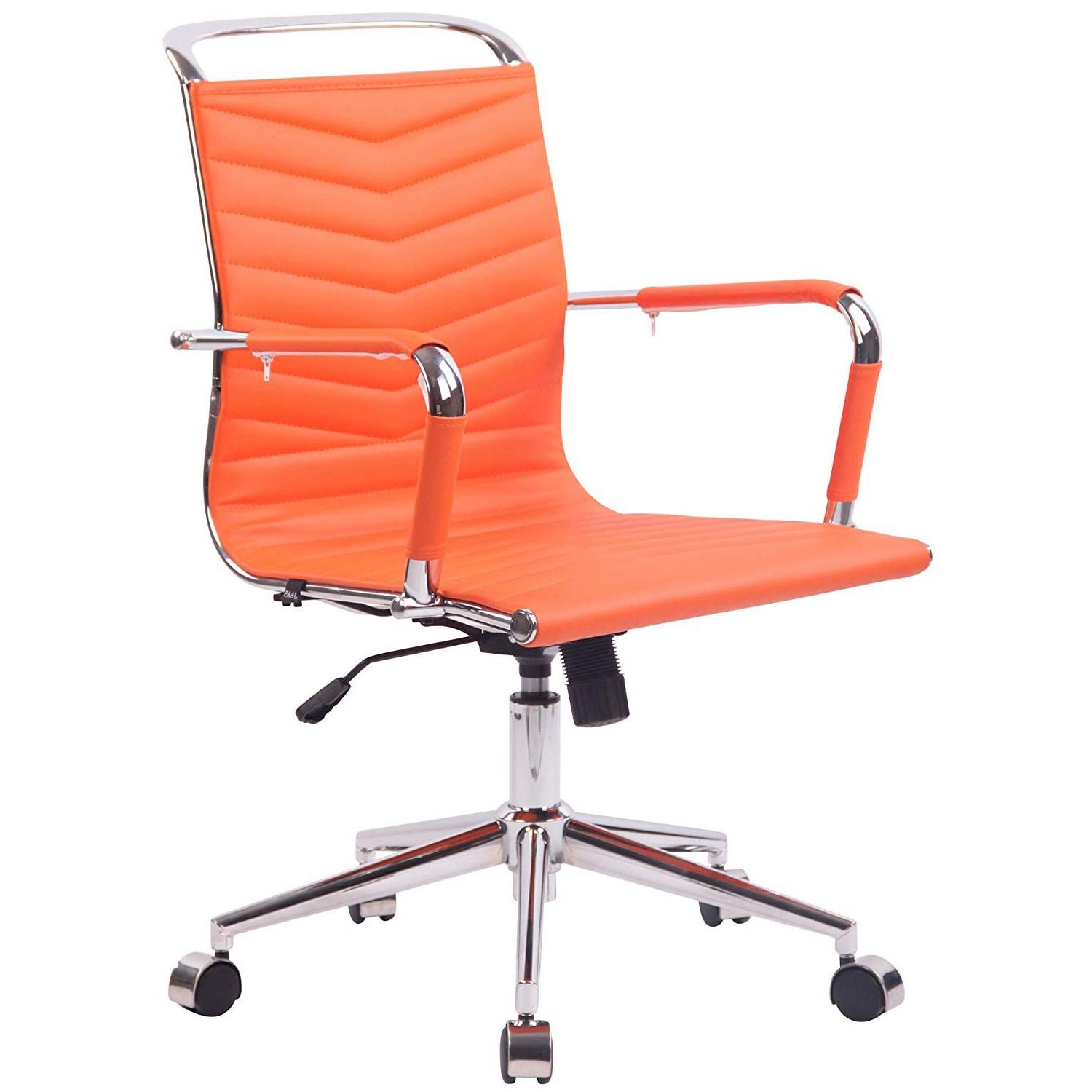 Silla de Oficina SIGRID, Diseño con Elegantes Costuras, en Piel Negra