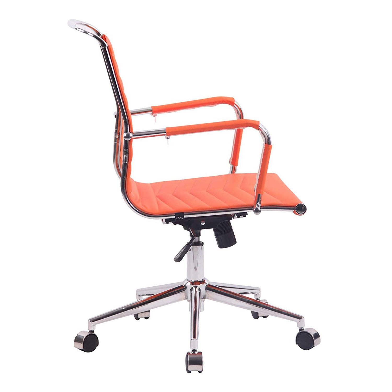 Silla de Oficina SIGRID, Diseño con Elegantes Costuras, en Piel Negra