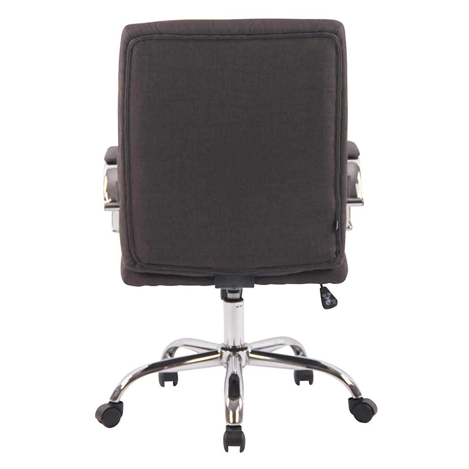Silla de Oficina NESI, Estructura Metálica, en Tela con Capitoné color Negro
