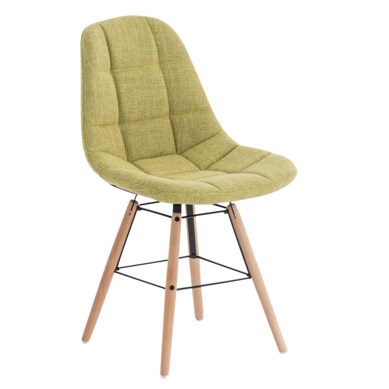 Silla de Confidente TOMMY, Madera Haya y Tela Negra