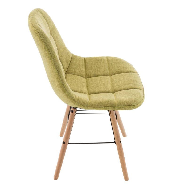 Silla de Confidente TOMMY, Madera Haya y Tela Negra