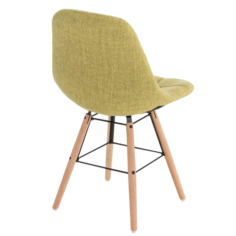 Silla de Confidente TOMMY, Madera Haya y Tela Negra