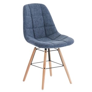 Silla de Confidente TOMMY, Madera Haya y Tela Negra