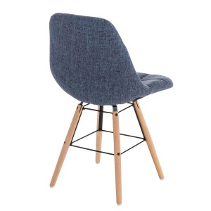 Silla de Confidente TOMMY, Madera Haya y Tela Negra