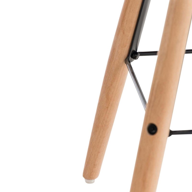 Silla de Confidente TOMMY, Madera Haya y Tela Negra