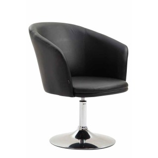Silla de Confidente BALI en Piel color Negro