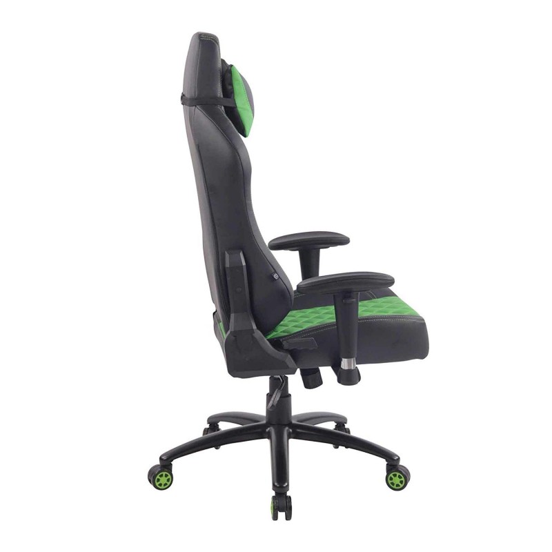 Silla gaming MAXIM en piel color negro
