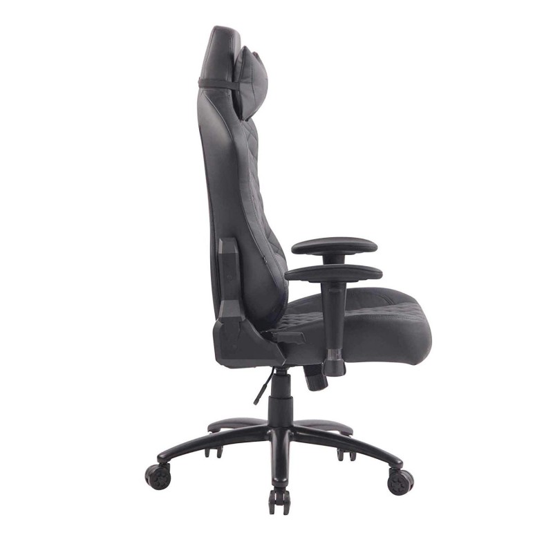 Silla gaming MAXIM en piel color negro