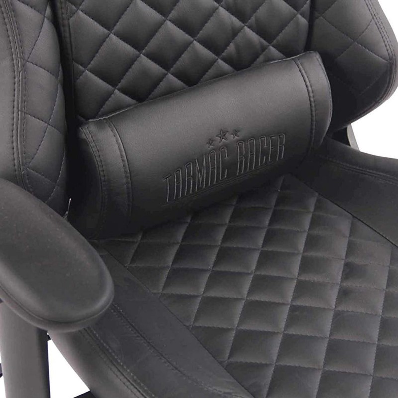 Silla gaming MAXIM en piel color negro