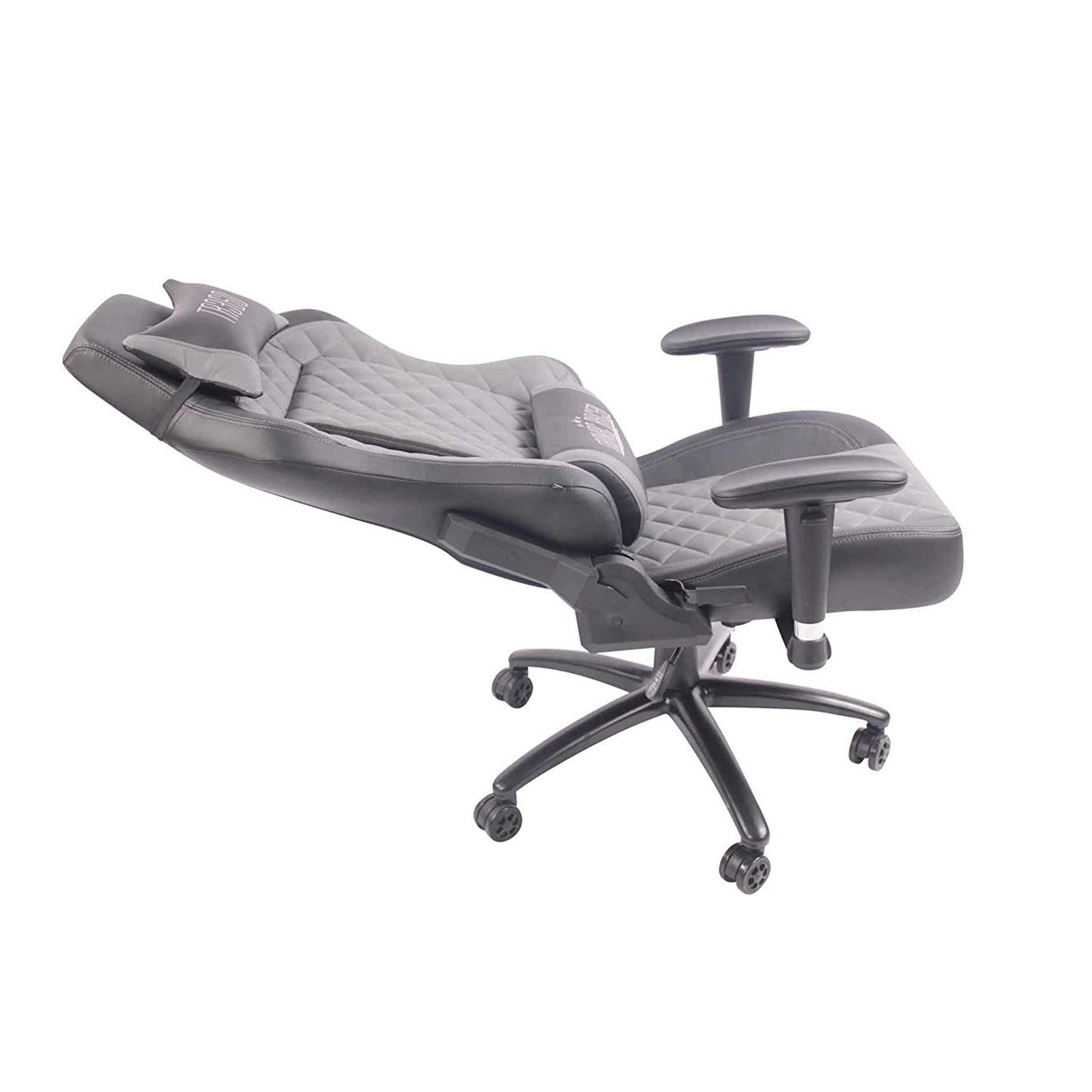 Silla Gaming MAXIM, Respaldo Reclinable, Cojines Lumbar y Cervical, En Piel Negro