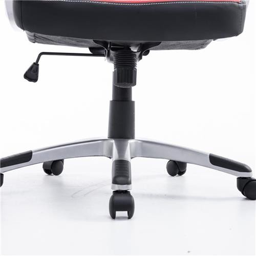 Silla Gaming SAINZ, Diseño Deportivo, Grueso Acolchado, En Piel Negro/Azul