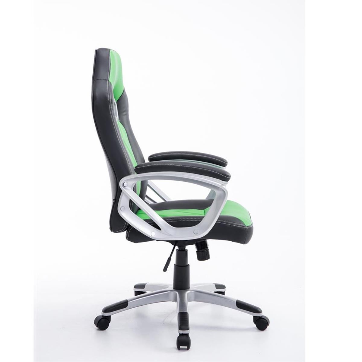 Silla Gaming SAINZ, Diseño Deportivo, Grueso Acolchado, En Piel Negro/Azul