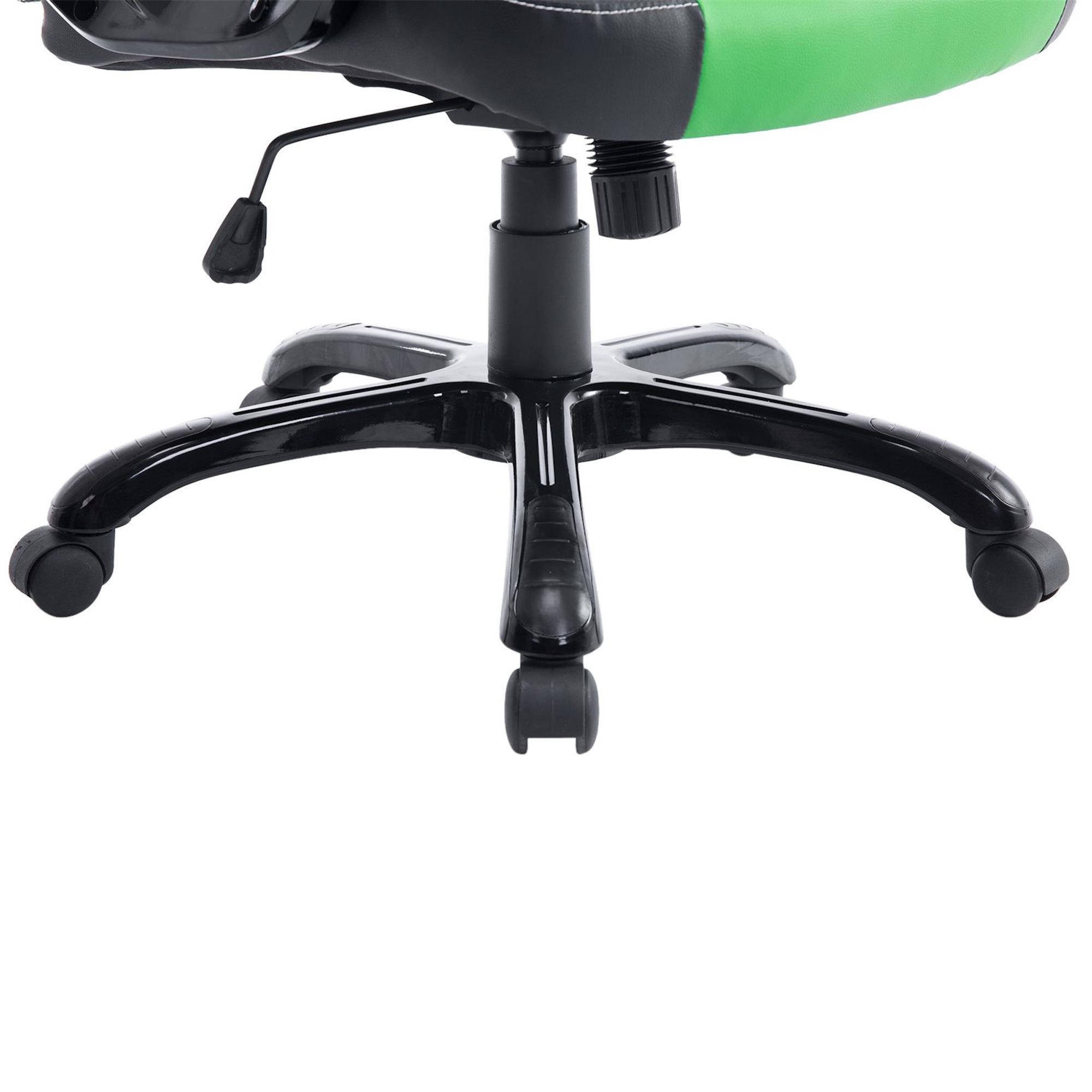 Silla Gaming RAIKONEN, Diseño Deportivo, Grueso Acolchado, en Piel Negra