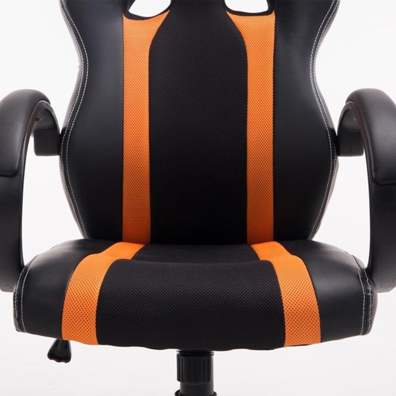 Silla Gaming KUBICA en Piel y Malla Negro