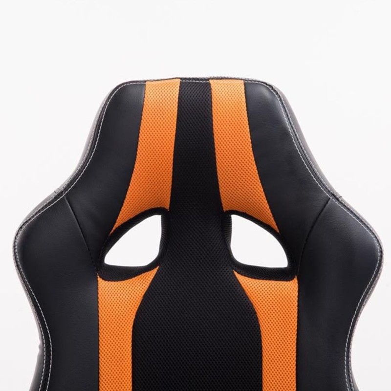 Silla Gaming KUBICA en Piel y Malla Negro