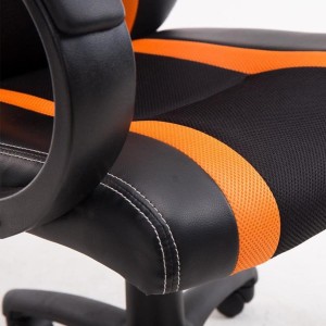 Silla Gaming KUBICA en Piel y Malla Negro