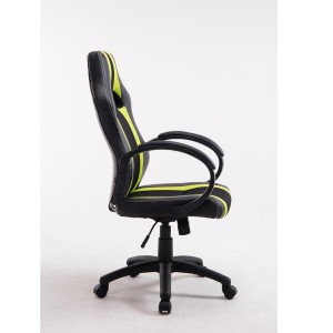 Silla Gaming KUBICA en Piel y Malla Negro