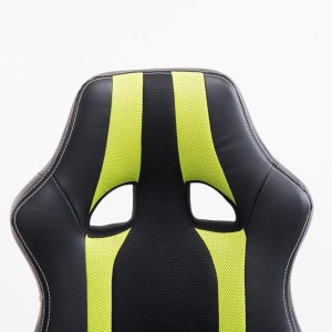 Silla Gaming KUBICA en Piel y Malla Negro