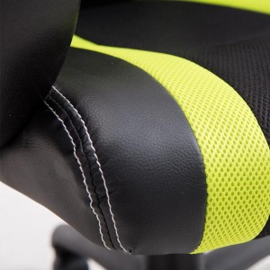 Silla Gaming KUBICA en Piel y Malla Negro