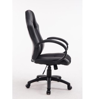 Silla Gaming KUBICA en Piel y Malla Negro 2