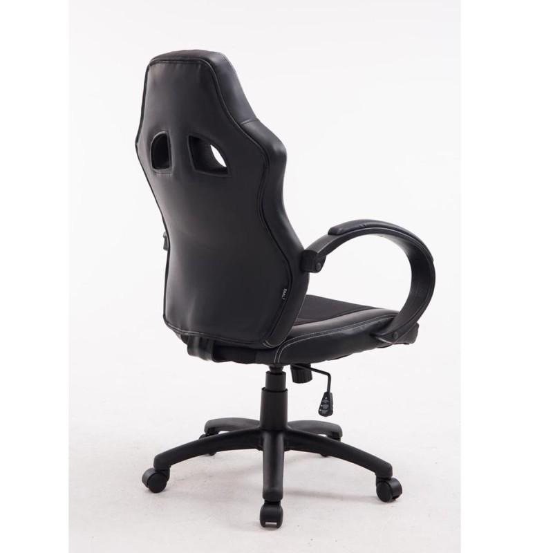 Silla Gaming KUBICA en Piel y Malla Negro
