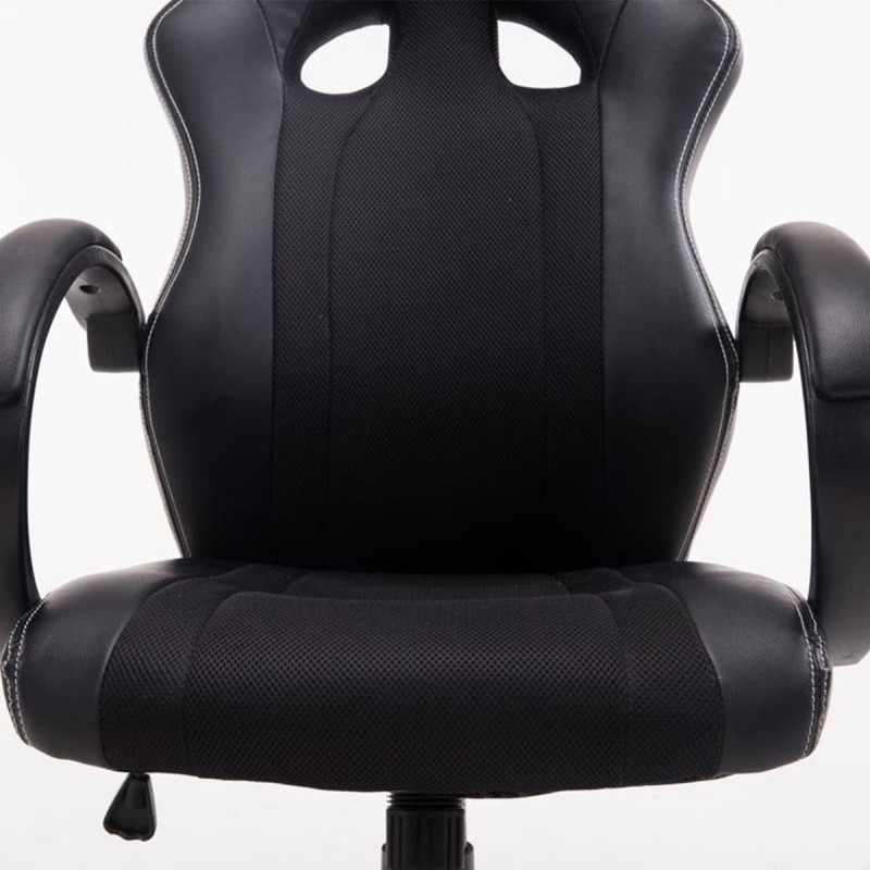 Silla Gaming KUBICA en Piel y Malla Negro